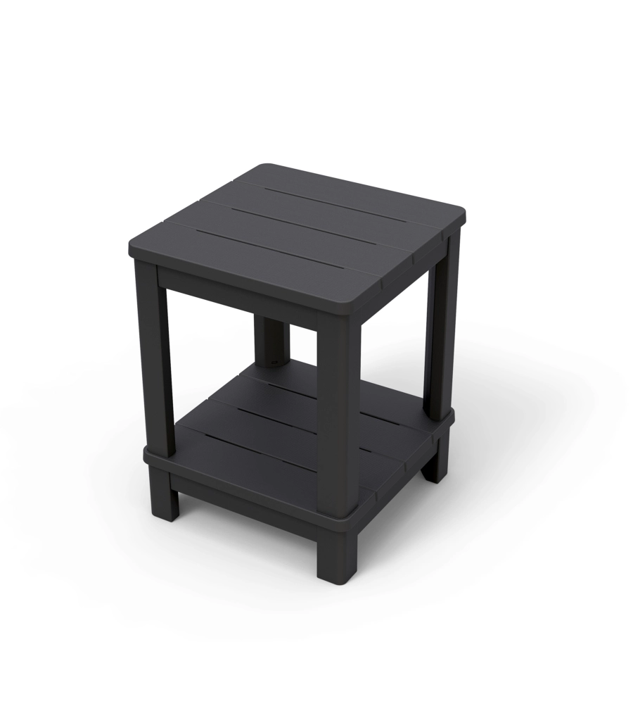 Tavolino da esterno "deluxe side table" colore grafite, 40,5x40,5x57 cm - keter